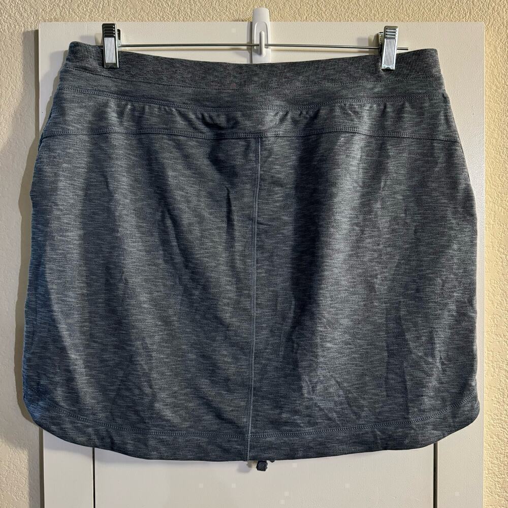 Athleta Techie Terry Skirt Heathered Blue Gray Size Large Tall Tenniscore - Picture 3 of 6
